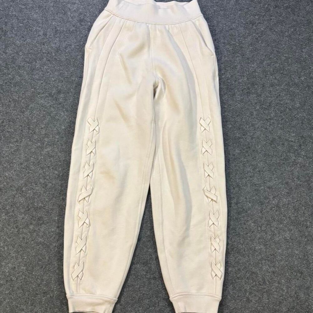 Lululemon Women's Cream and White Joggers-tracksuits